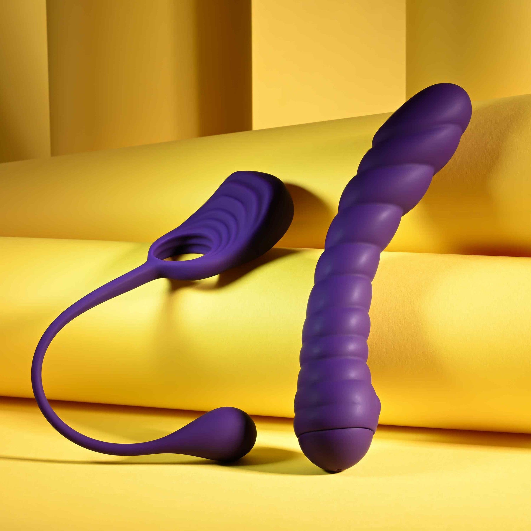 Playboy Pleasure Twisted Playground Dual Vibrator With Detachable Cock Ring & Anal Tail