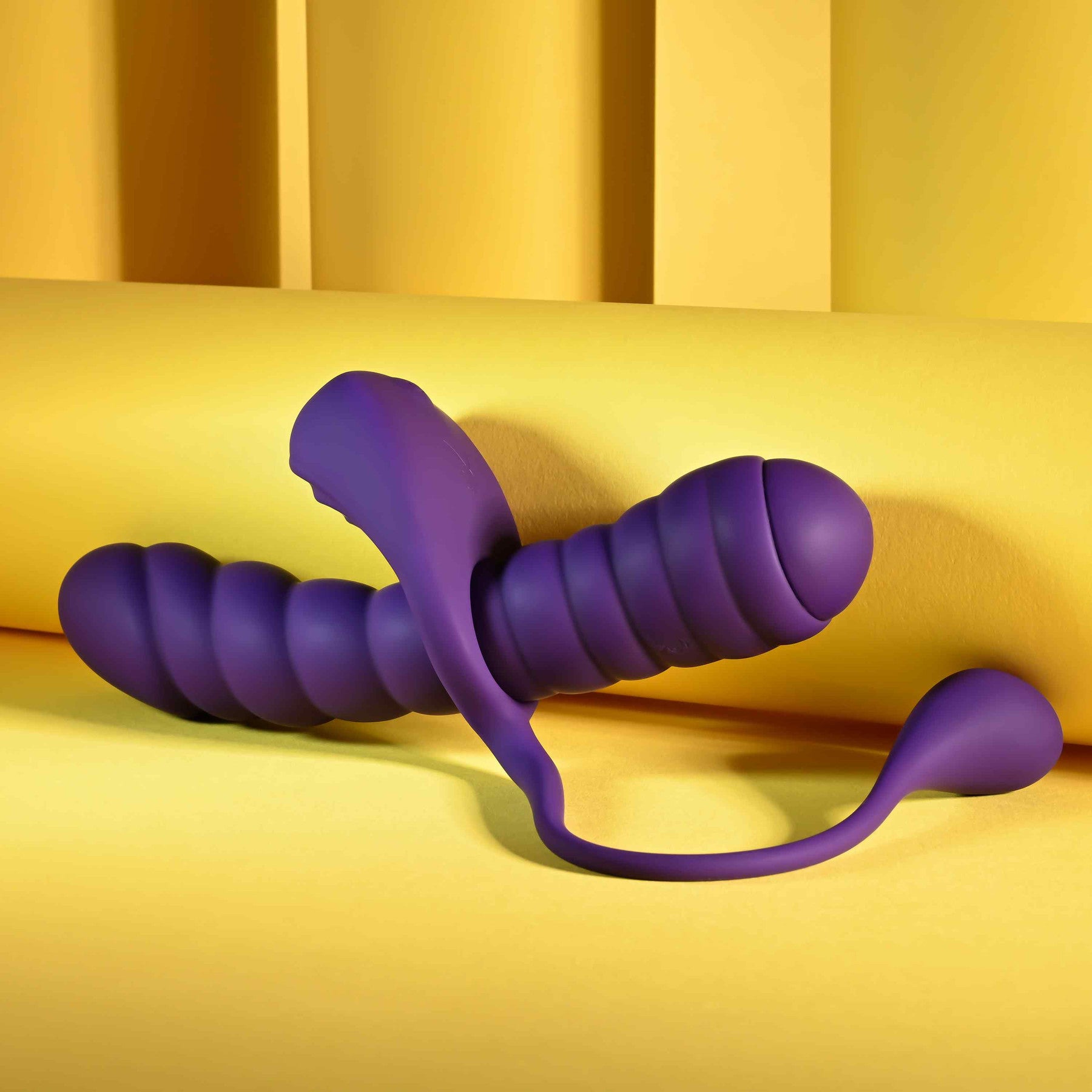 Playboy Pleasure Twisted Playground Dual Vibrator With Detachable Cock Ring & Anal Tail