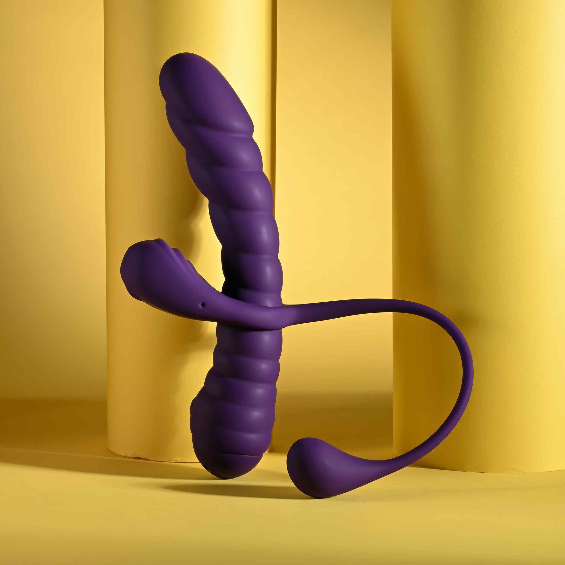 Playboy Pleasure Twisted Playground Dual Vibrator With Detachable Cock Ring & Anal Tail
