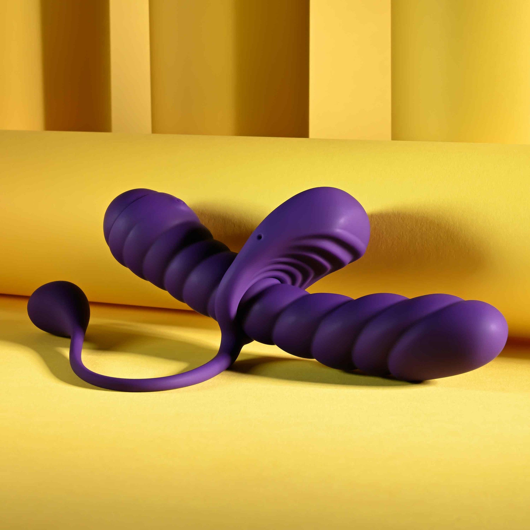 Playboy Pleasure Twisted Playground Dual Vibrator With Detachable Cock Ring & Anal Tail