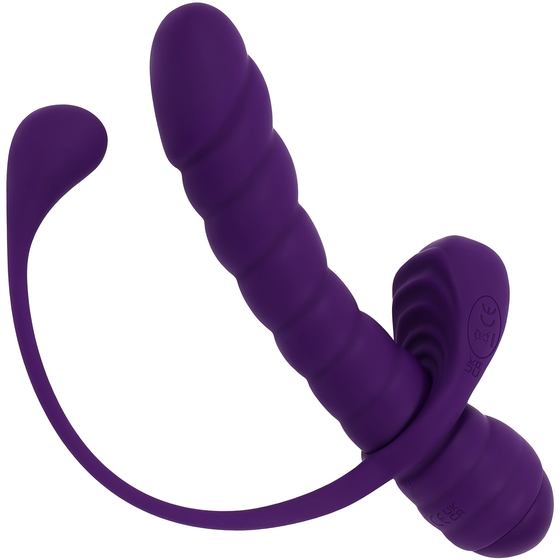 Playboy Pleasure Twisted Playground Dual Vibrator With Detachable Cock Ring & Anal Tail