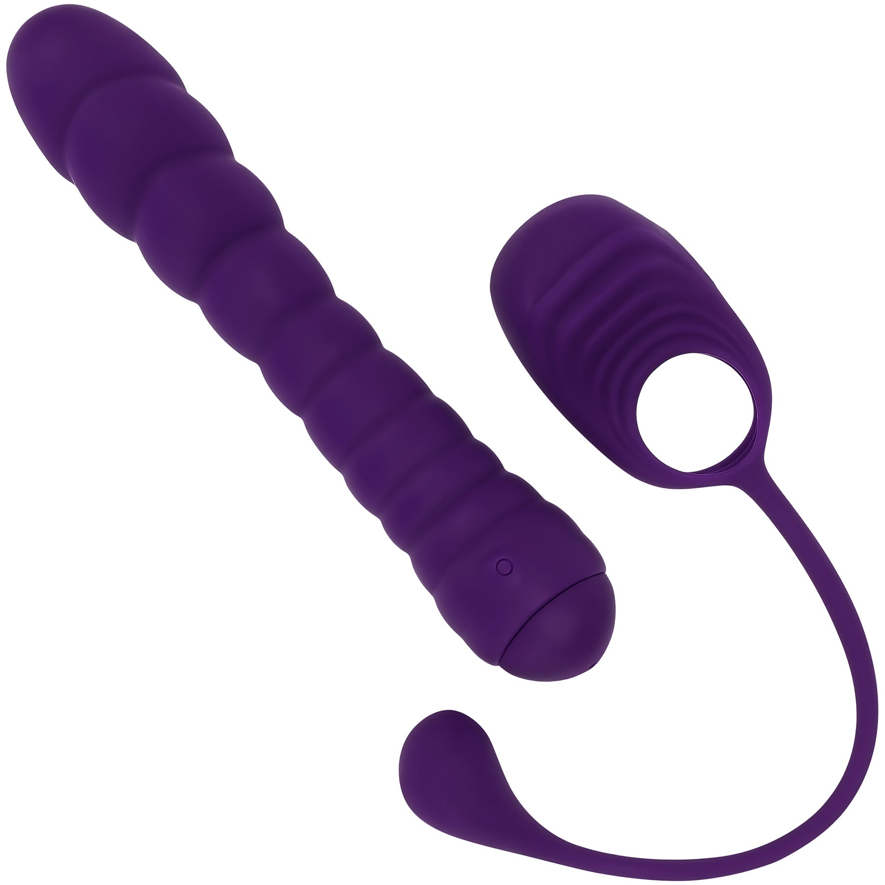 Playboy Pleasure Twisted Playground Dual Vibrator With Detachable Cock Ring & Anal Tail
