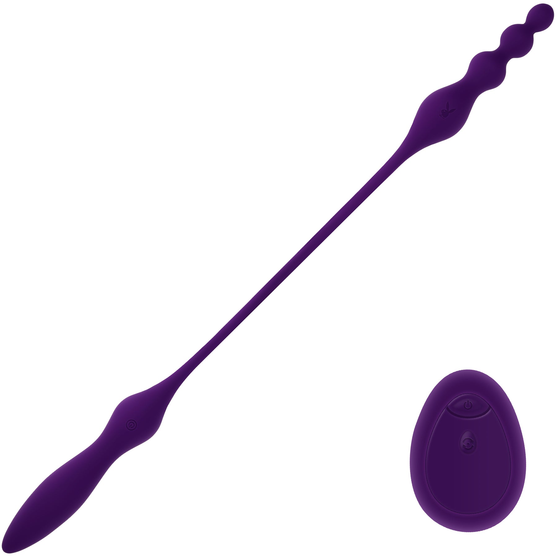 Playboy Pleasure This & That Rechargeable Silicone Double-Ended Anal Plug And Vibrator