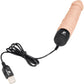 Powercocks Realistic Silicone Waterproof Rechargeable 6.5" Vibrator - Vanilla