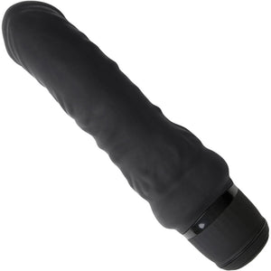 Powercocks Realistic Silicone Waterproof Rechargeable 6" Vibrator - Black