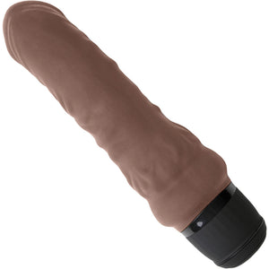 Powercocks Realistic Silicone Waterproof Rechargeable 6" Vibrator - Chocolate