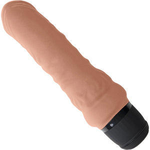 Powercocks Realistic Silicone Waterproof Rechargeable 6" Vibrator - Caramel