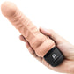 Powercocks Realistic Silicone Waterproof Rechargeable 6" Vibrator - Vanilla