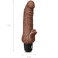 Powercocks Realistic Silicone Waterproof Rechargeable 7" Vibrator With Clitoral Stimulator - Chocolate