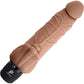 Powercocks Realistic Silicone Waterproof Rechargeable 7" Vibrator With Clitoral Stimulator - Caramel