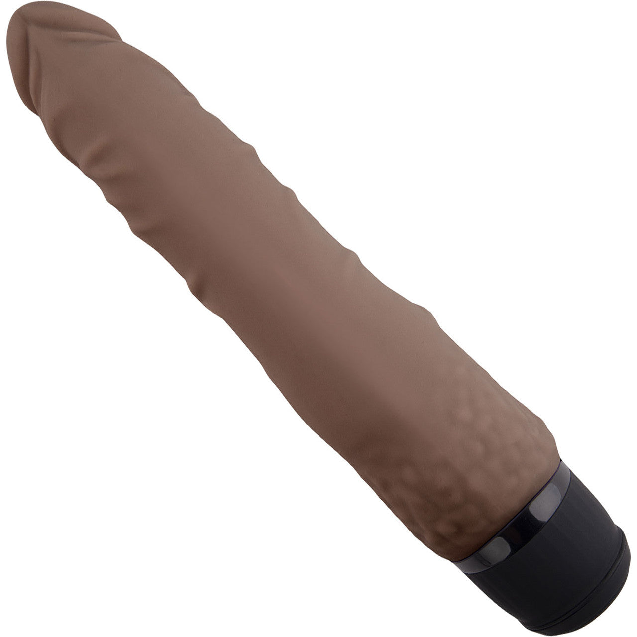 Powercocks Realistic Silicone Waterproof Rechargeable 7" Vibrator - Chocolate