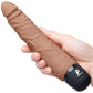 Powercocks Realistic Silicone Waterproof Rechargeable 7" Vibrator - Caramel