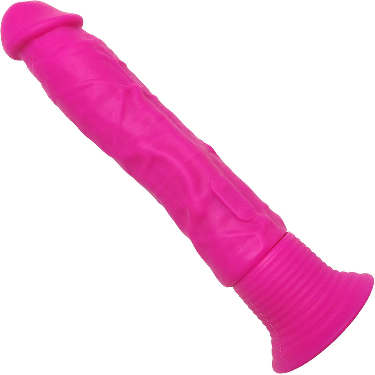 Neon Silicone Wall Banger Waterproof Suction Cup Vibrating Dildo By Pipedream - Pink