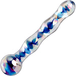 Icicles No. 8 Sapphire Spiral Glass Dildo