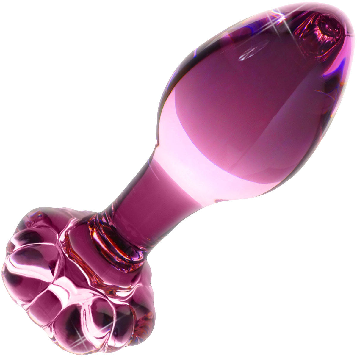 Icicles No. 48 Pink Glass Butt Plug Icicles No. 48 Pink Glass Butt Plug