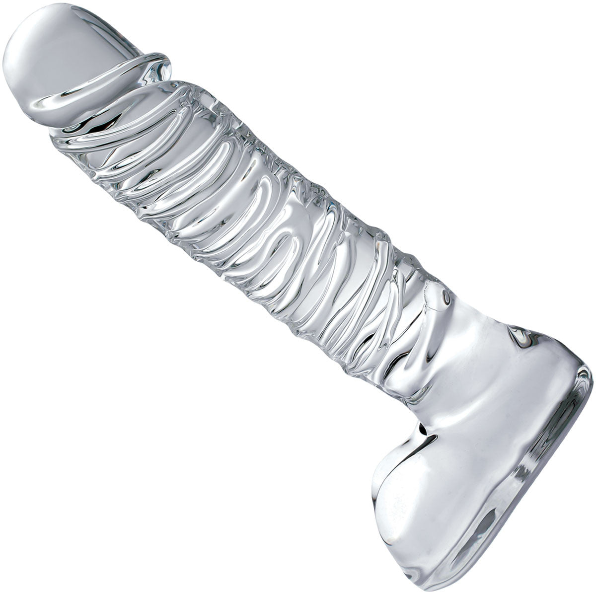 Icicles No. 63 Clear Glass Realistic Dildo