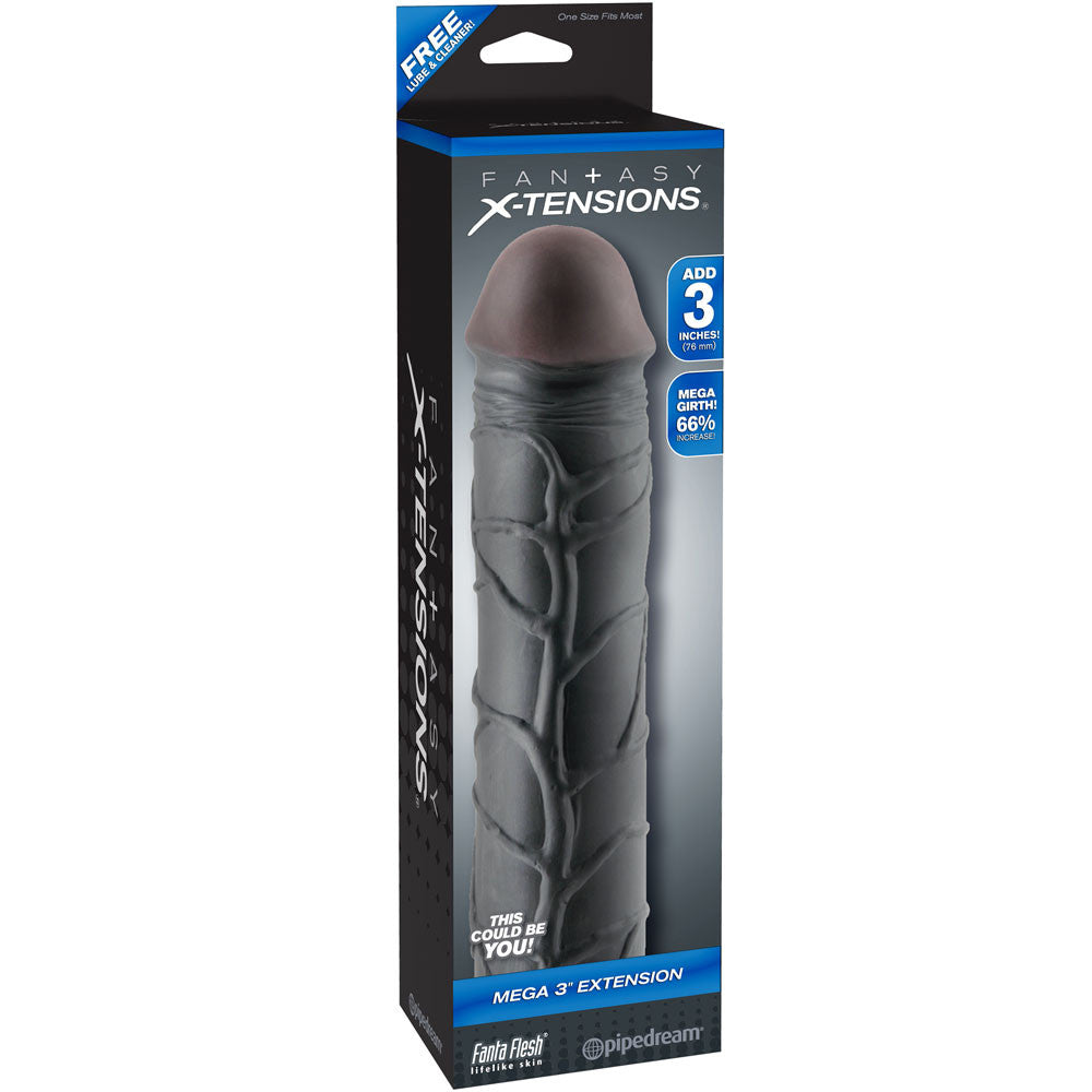 Fantasy X-tensions Mega 3" Penis Extension - Black