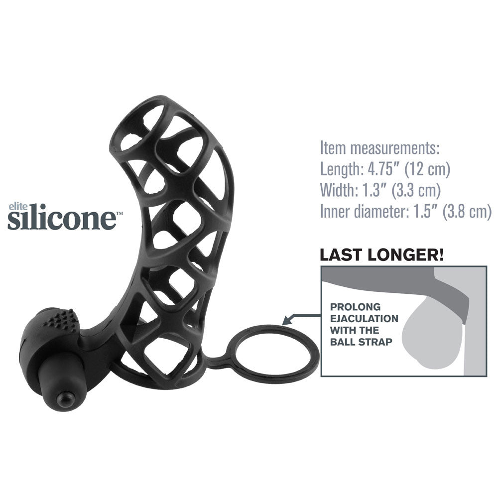 Fantasy X-tensions Extreme Silicone Power Cock Cage - Black