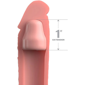 Fantasy X-tensions Elite Silicone 7" Penis Extension With 1" Removable Extender - Vanilla