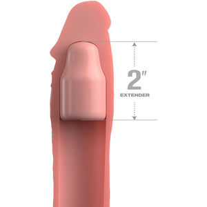 Fantasy X-tensions Elite Silicone 8" Penis Extension With 2" Removable Extender - Vanilla