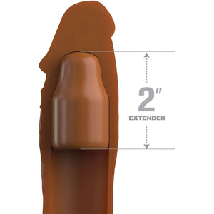 Fantasy X-tensions Elite Silicone 8" Penis Extension With 2" Removable Extender - Caramel