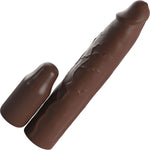 Fantasy X-tensions Elite Silicone 9" Penis Extension With 3" Removable Extender - Chocolate