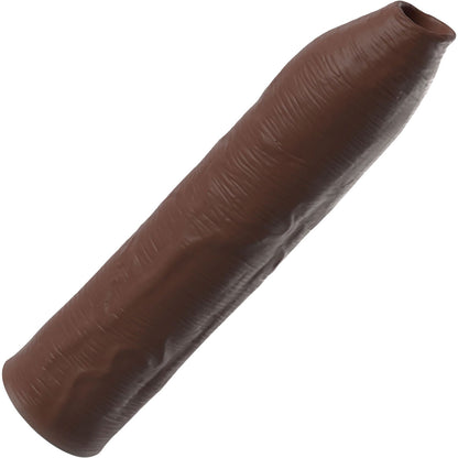 Fantasy X-tensions Elite Silicone 7" Uncut Penis Extension - Chocolate