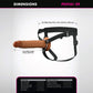 Fantasy X-Tensions Elite 9" Hollow Silicone Strap-On Dual Density Dildo & Harness Kit - Caramel