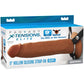 Fantasy X-Tensions Elite 9" Hollow Silicone Strap-On Dual Density Dildo & Harness Kit - Caramel