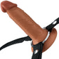 Fantasy X-Tensions Elite 5" Hollow Silicone Strap-On Dual Density Dildo & Harness Kit - Caramel