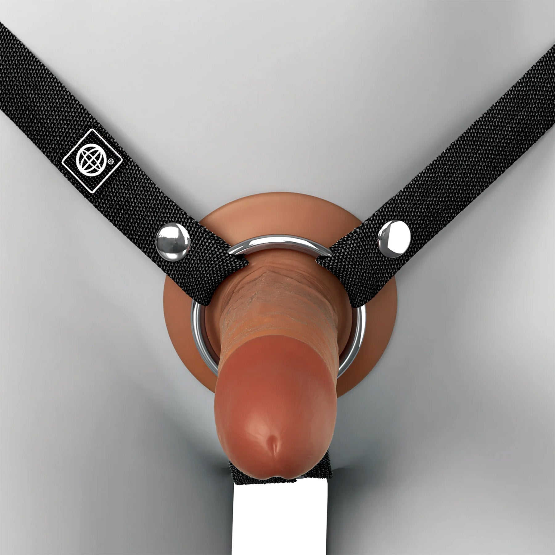 Fantasy X-Tensions Elite 5" Hollow Silicone Strap-On Dual Density Dildo & Harness Kit - Caramel
