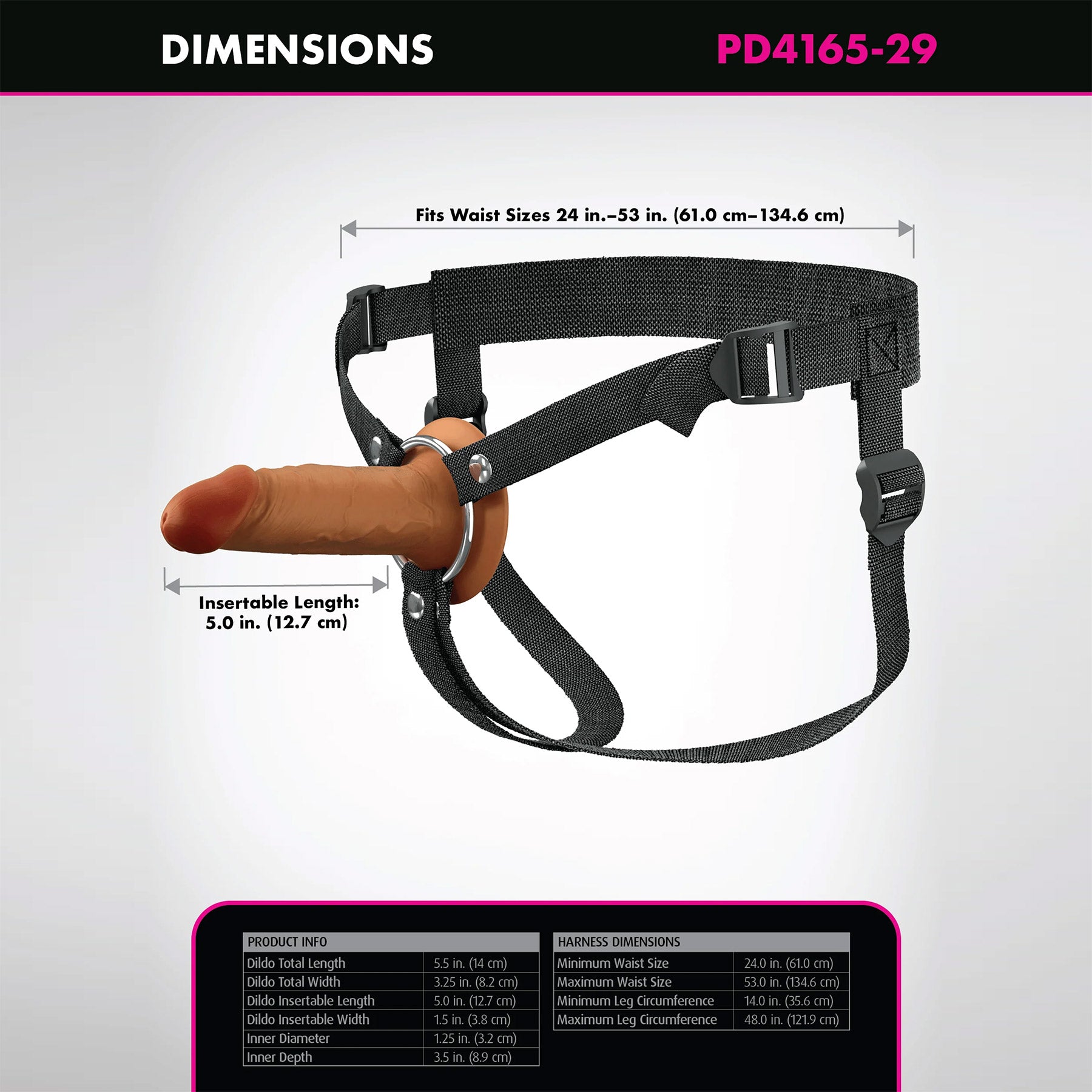 Fantasy X-Tensions Elite 5" Hollow Silicone Strap-On Dual Density Dildo & Harness Kit - Caramel