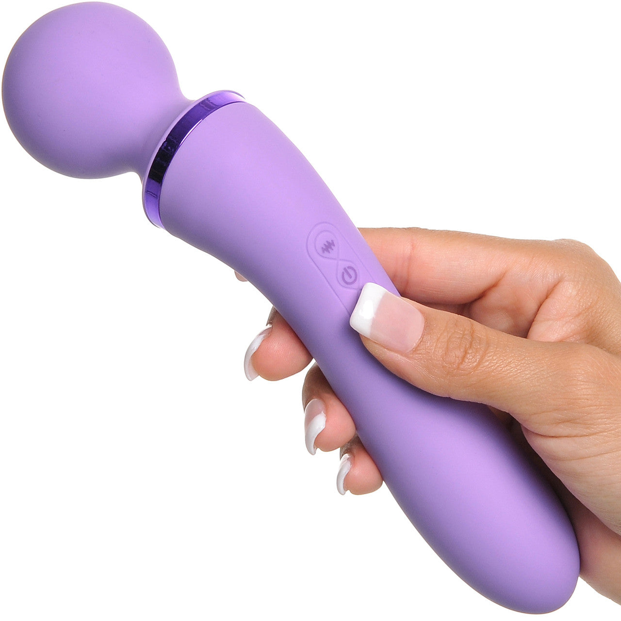 Fantasy For Her Silicone Rechargeable Duo Wand Massage-Her - Dual Function Wand With G-Spot Vibrator 