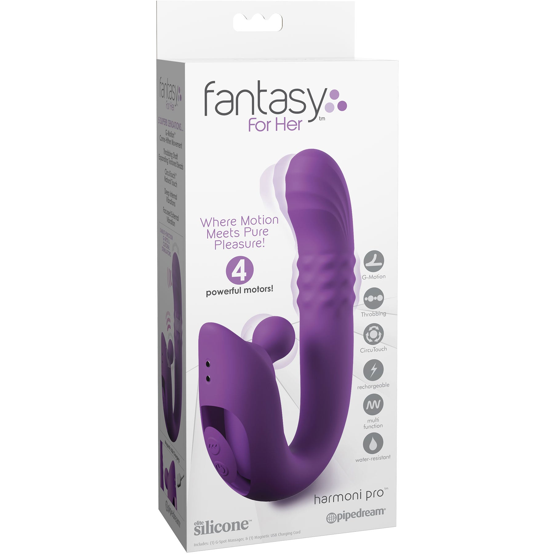 Fantasy For Her Harmoni Pro Dual Stimulation Silicone Vibrator With G-Motion