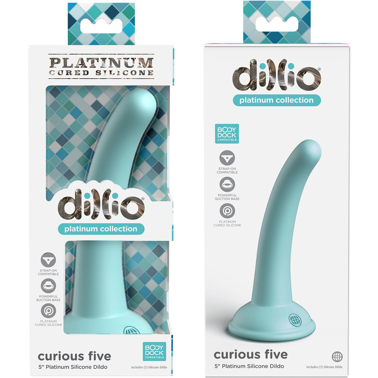 Dillio Platinum Curious Five Silicone 5" Suction Cup Dildo - Teal Dillio Platinum Curious Five Silicone 5" Suction Cup Dildo - Teal
