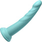 Dillio Platinum Slim Seven Silicone 7" Suction Cup Dildo - Teal