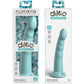 Dillio Platinum Slim Seven Silicone 7" Suction Cup Dildo - Teal