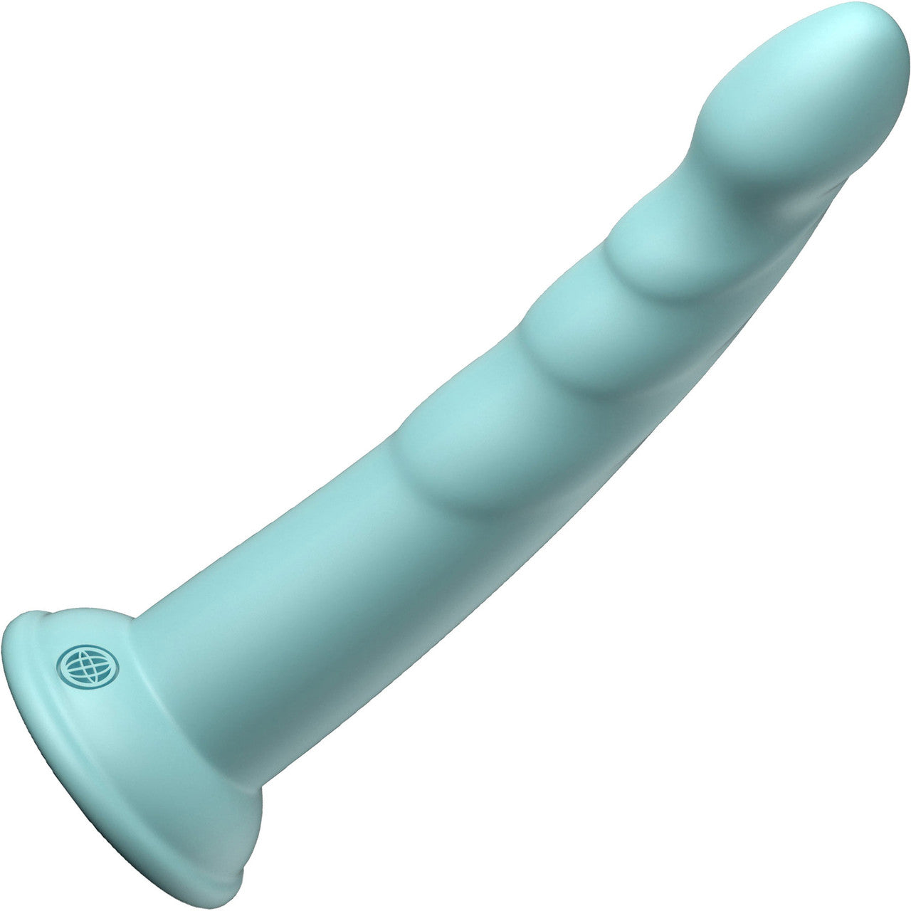 Dillio Platinum Slim Seven Silicone 7" Suction Cup Dildo - Teal