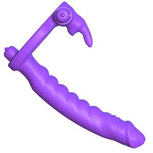 Fantasy C-Ringz Silicone Double Penetrator Rabbit By Pipedream - Purple