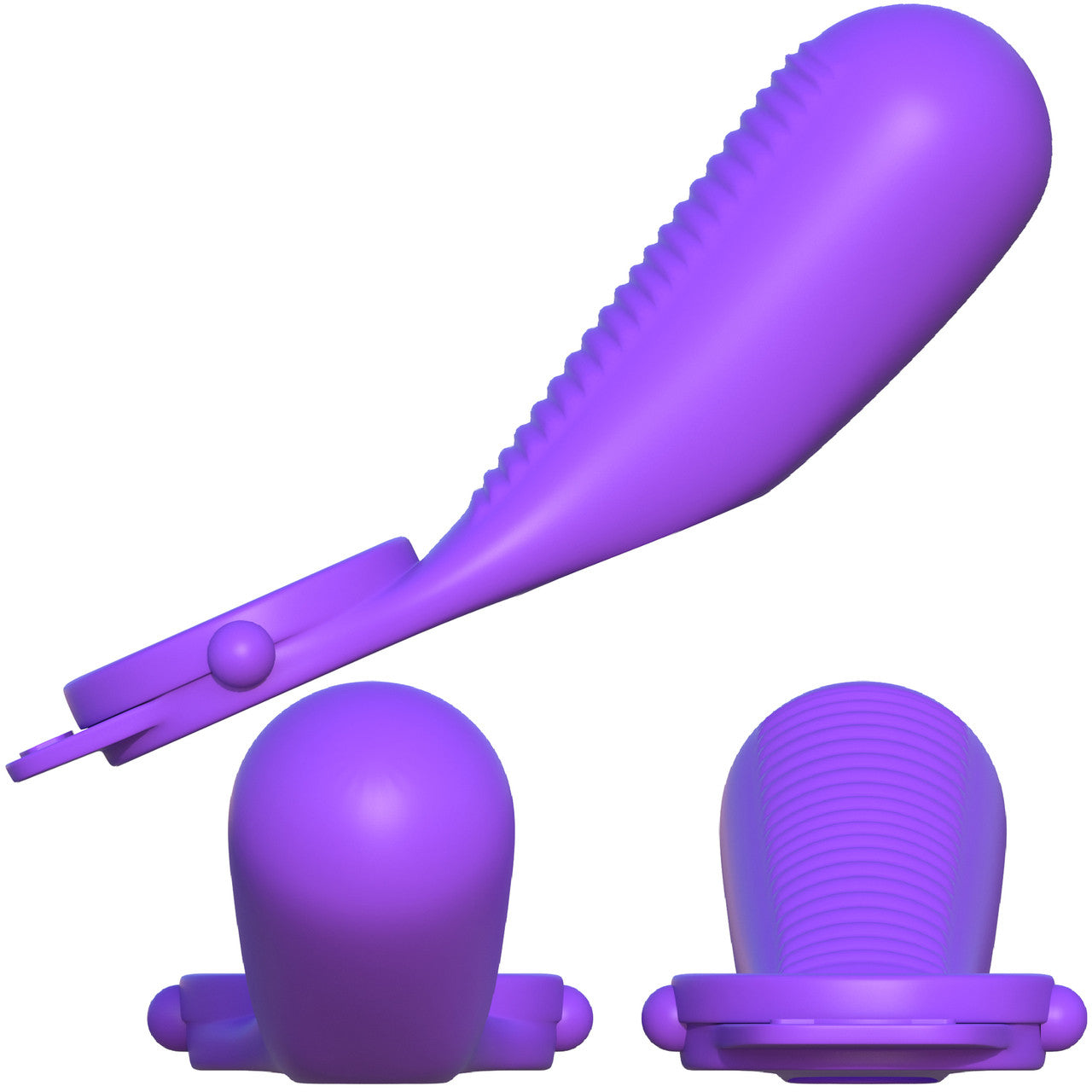 Fantasy C-Ringz Silicone Ride N' Glide Couples Ring By Pipedream - Purple