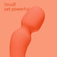 Min Silicone Waterproof Rechargeable Mini Wand Vibrator By Dame - Tangerine