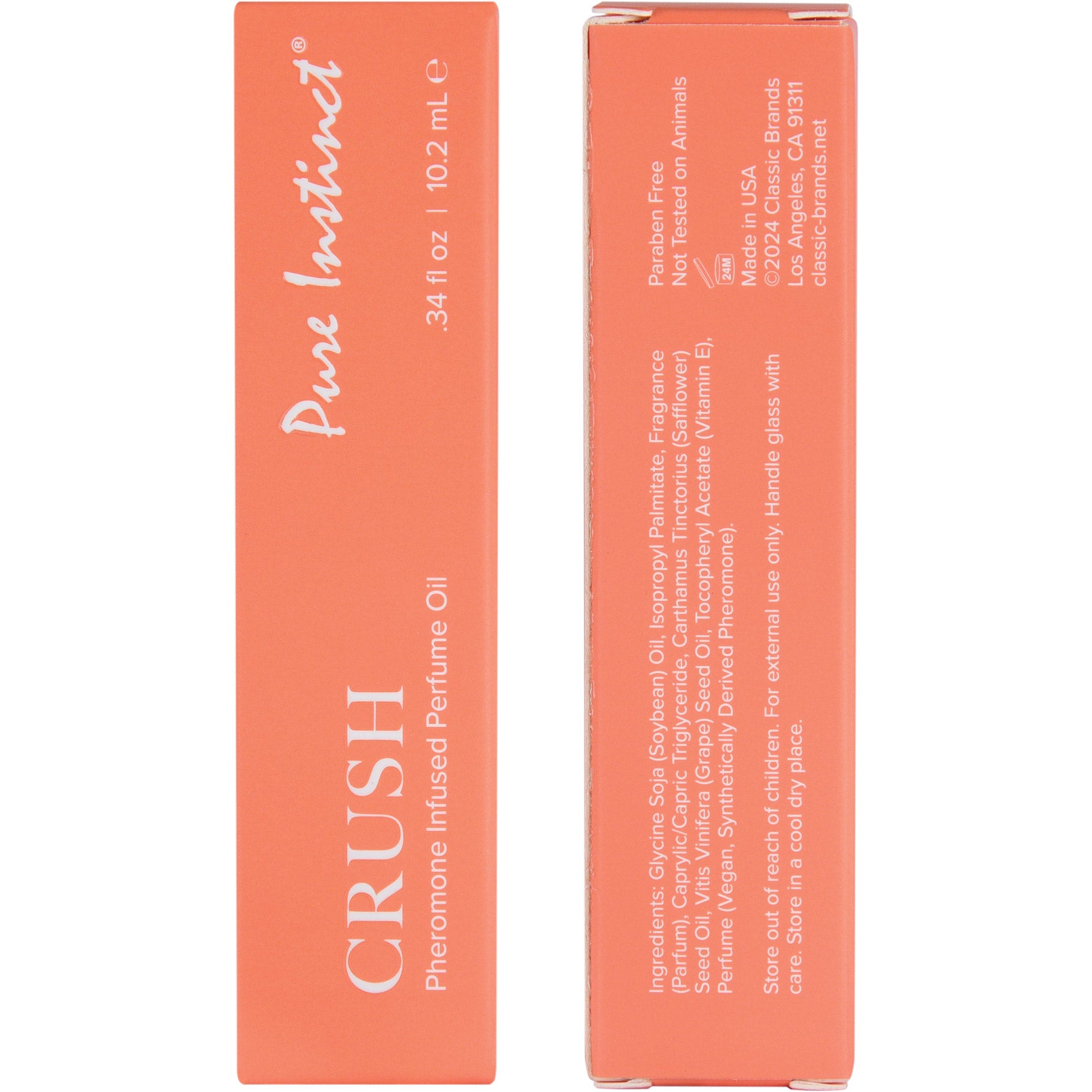 Pure Instinct Pheromone Infused Perfume Oil Roll-On - Crush .34 oz