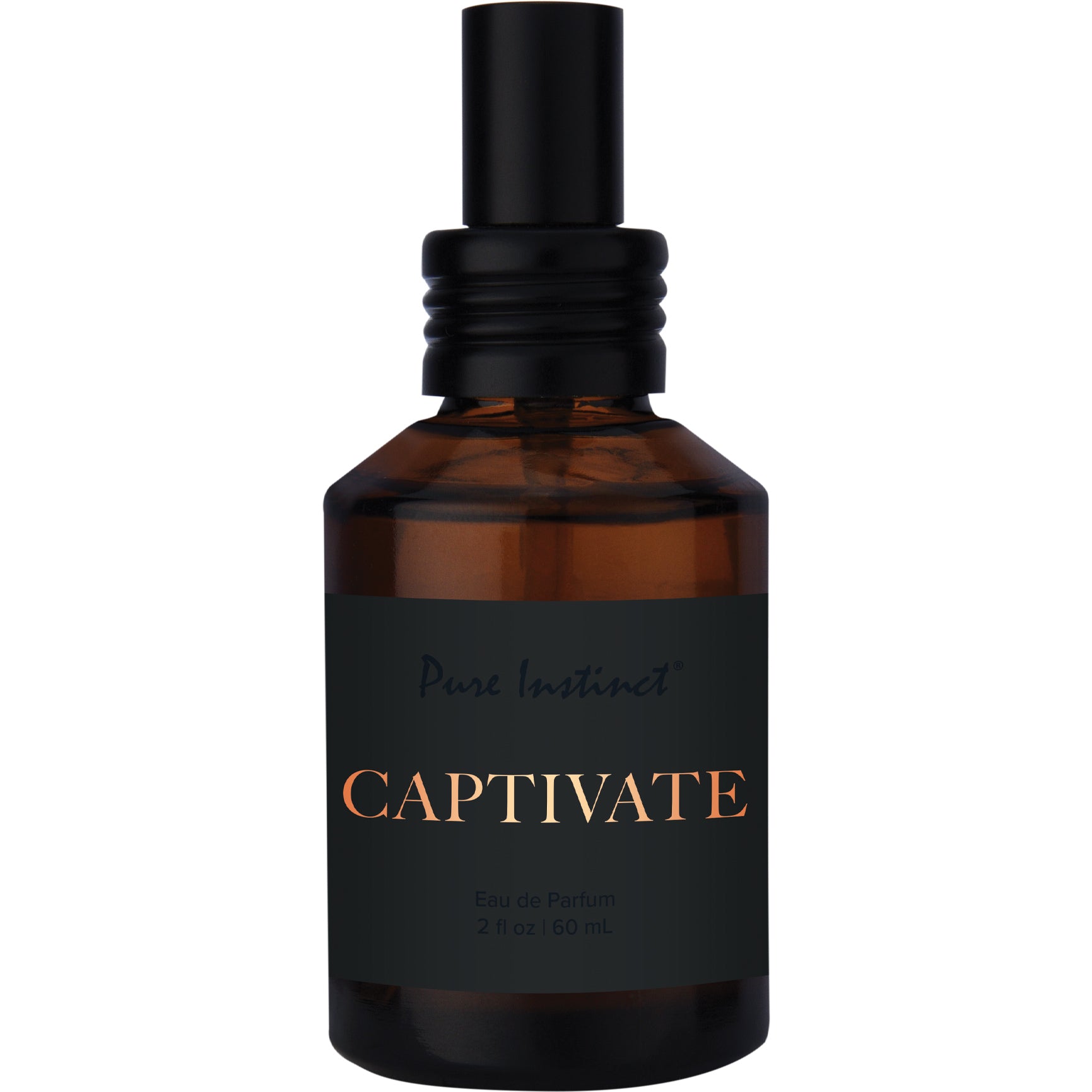 Pure Instinct Black Collection Pheromone Infused Perfume Oil Spray 2 oz - Captivate