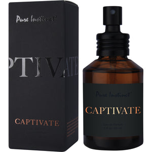 Pure Instinct Black Collection Pheromone Infused Perfume Oil Spray 2 oz - Captivate
