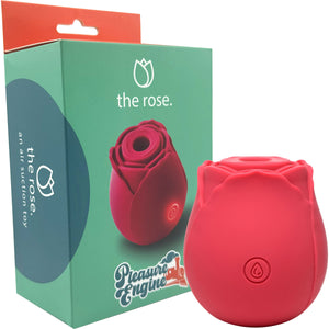 The Rose Rechargeable Clitoral Pressure Wave Stimulator By Pleasure Engine - Red