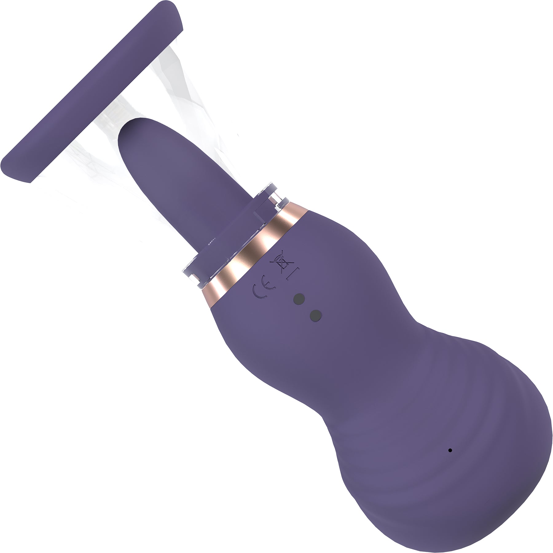 Pumped Sensual Automatic Silicone Rechargeable Vulva & Breast Pump By Shots - Purple