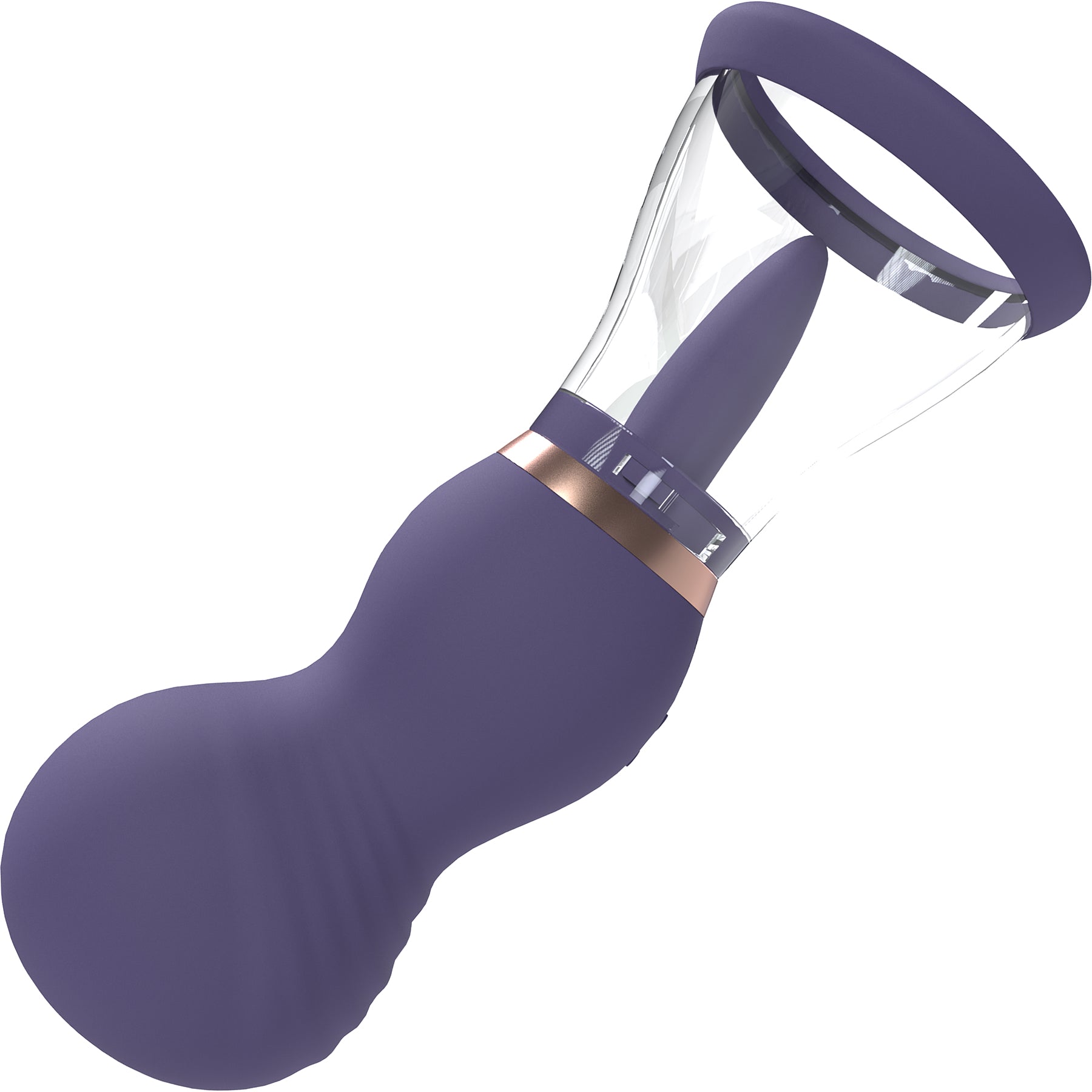 Pumped Sensual Automatic Silicone Rechargeable Vulva & Breast Pump By Shots - Purple