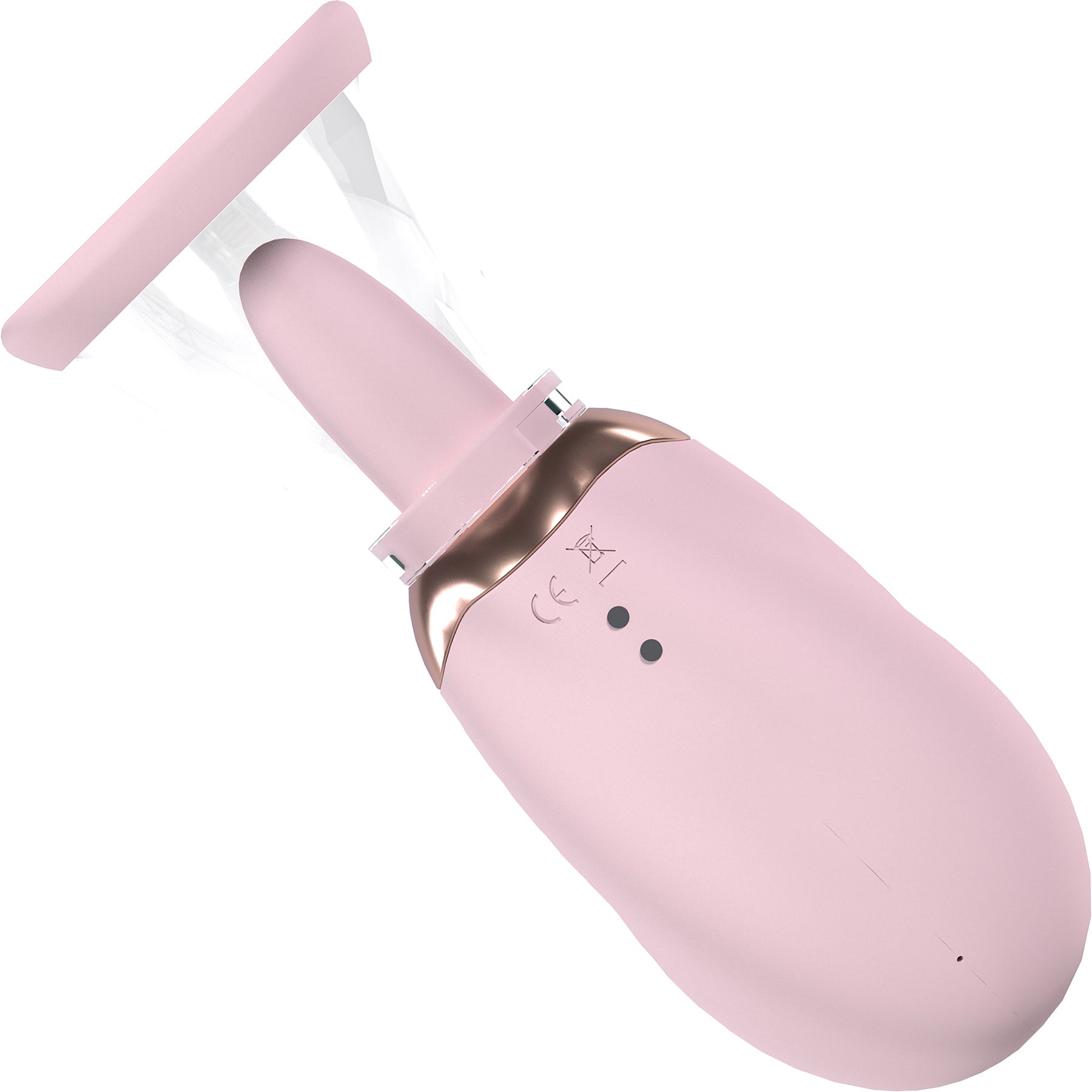 Pumped Boost Automatic Silicone Rechargeable Vulva & Breast Pump With Tongue - Pink