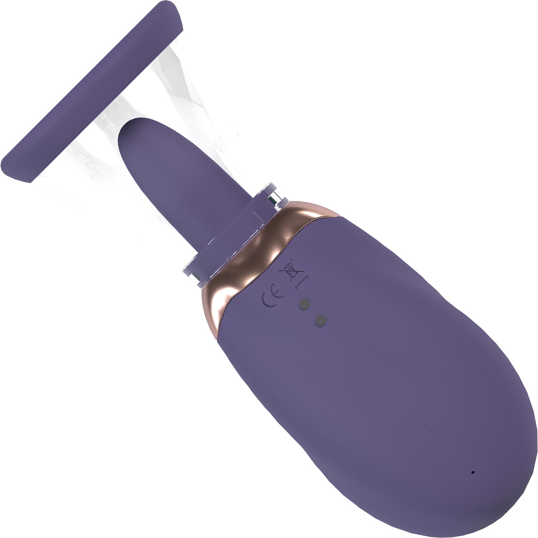 Pumped Boost Automatic Silicone Rechargeable Vulva & Breast Pump With Tongue - Purple