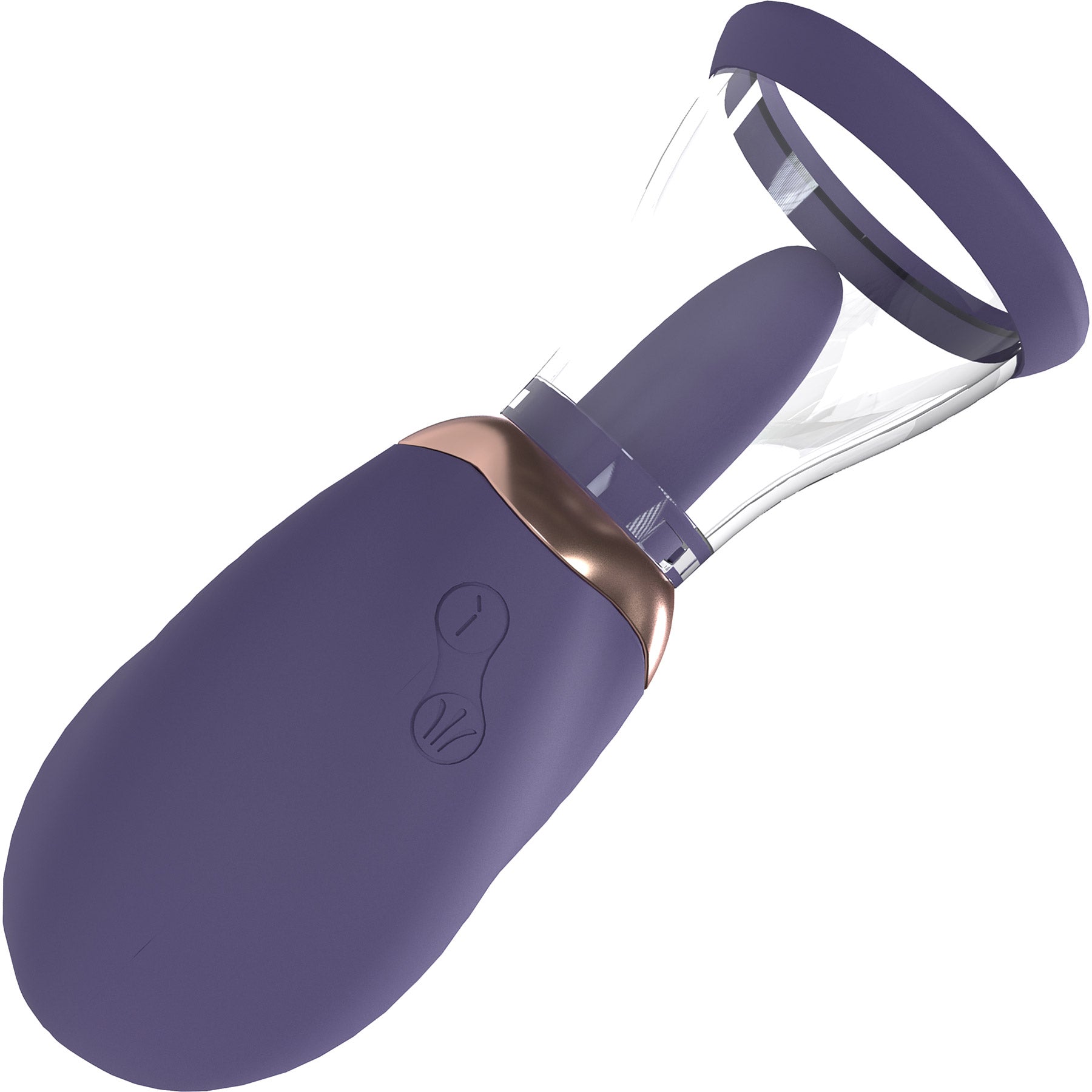Pumped Boost Automatic Silicone Rechargeable Vulva & Breast Pump With Tongue - Purple